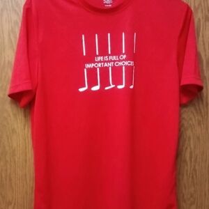 Athletic Works Red Tee with Graphic Design